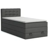 Deine Möbel 24 Boxspringbett 100 x 200 cm H3 Grau