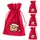 IDENA Geschenkpapier Idena Bundle Weihnachtssäckchen Teddy rot 13x18cm 4 Stück