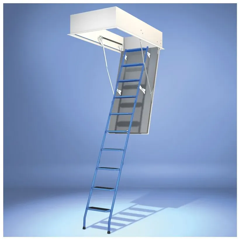 Wellhöfer Bodentreppe StahlBlau Dachbodentreppe, 120x70 cm, 0,48 W/(m2K) Passivhaus,237-247