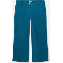 sheego Cordhose Klassisch Blau 58