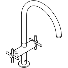Grohe Atrio hard graphite gebürstet 30362AL0