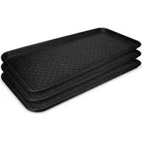 Navaris 3er Set XL Schuhablage Schuhabtropfschale - Schuhmatte Abtropfmatte
