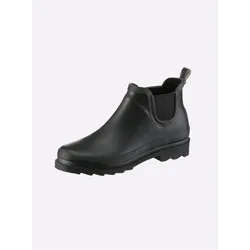 Gummistiefelette HEINE, Damen, Gr. 38, schwarz, Gummi, modisch, Schuhe