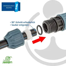Jason Rohrverbinder 32 mm x 1 Zoll frostsicher