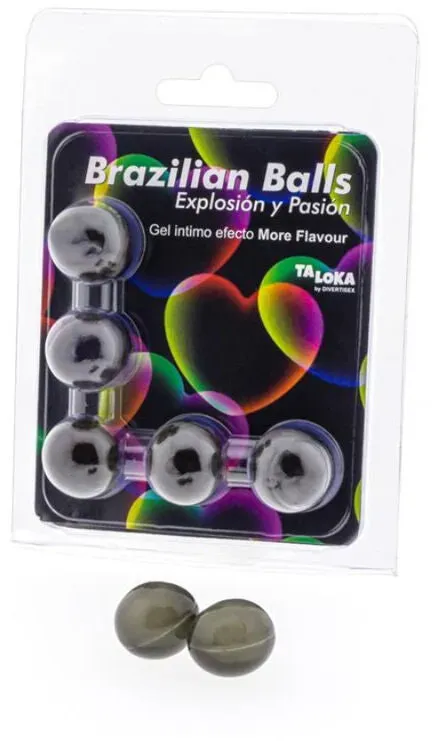 TALOKA - 5 BRASILIANISCHE KUGELN, MEHR GESCHMACKSEFFEKT, AUFREGENDES GEL