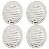 vidaXL Lüftungsgitter 4 pcs Silber 80 mm Edelstahl
