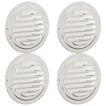 vidaXL Lüftungsgitter 4 pcs Silber 80 mm Edelstahl