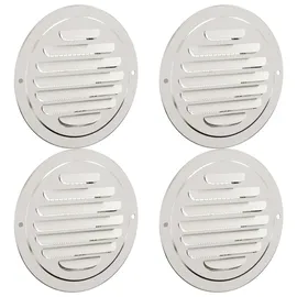 vidaXL Lüftungsgitter 4 pcs Silber 80 mm Edelstahl