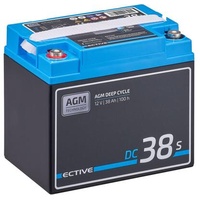 ECTIVE DC 38S AGM Deep Cycle mit LCD-Anzeige 38Ah Versorgungsbatterie