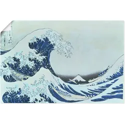 Wandbild ARTLAND "Die grosse Welle von Kanagawa. 1831", blau (farbe bild(er): blau), B:60cm H:40cm, Bilder, als Alubild, Outdoorbild, Leinwandbild, Poster, Wandaufkleber
