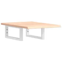VidaXL Waschtischplatte mit Halterung Stahl und Massivholz Eiche