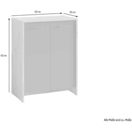 byLIVING Ben 63 x 83 x 35 cm anthrazit / Old Wood