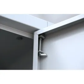 Lüllmann Flügeltürenschrank Aktenschrank 100 x 80 x 100 cm weiß