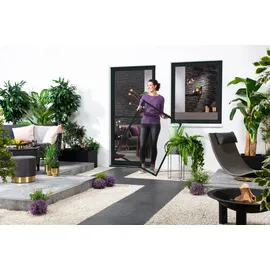 hecht International Fliegengitter mit Aluminiumrahmen 130 x 150 cm Anthrazit