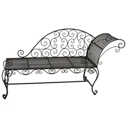 Gartenbank Liegebank Metallbank Gartenliege Liege Bank Garten Terrasse Metall