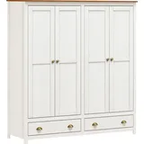 Möbilia Drehtürenschrank Salgen 176 x 185 x 54 cm Braun/Weiß