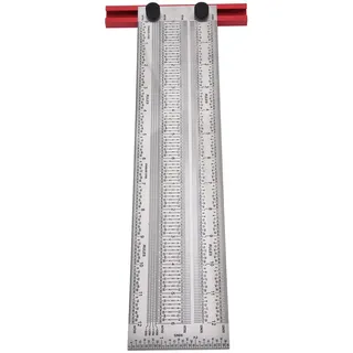Kuuleyn Rechenschieber, Präzises Quadratisches Holzbearbeitungsmaßstab, T-Lineal aus Edelstahl, Silbernes Anreißlineal Für Die Holzbearbeitung, Messwerkzeug, Posi(12 inch)