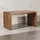 KADIMA DESIGN Schreibtisch TEKO: Massivholz Sheesham, Stauraum, abgerundete Ecken, stabil. Braun, 140x80x76 cm