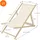 ECD Germany Sonnenliege 117 x 52 x 83 cm Beige