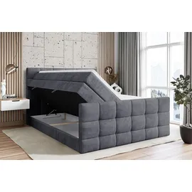 altdecor Boxspringbett APO-Z KING - 160 x 200 - H3/H4 - Dunkelgrau