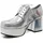 Ellie Shoes Herren Men's Platform Plattform, Silber, Medium