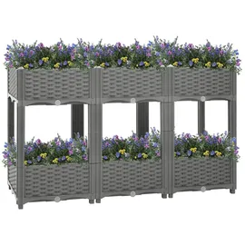 vidaXL Hochbeet 120x40x71 cm Polypropylen