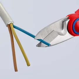 Knipex Elektrikerscheren mit Mehrkomponenten-Hüllen, glasfaserverstärkt 160 mm, 95 05 10 SB