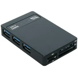 Exsys EX-1635 Speicherstick (MS) (USB 3.0), Speicherkartenlesegerät, Schwarz
