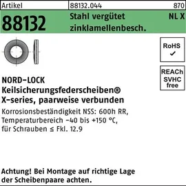 NORD-LOCK Keilsicherungsfederscheiben NLX12 zinklamellenbeschichtet 200 Stück