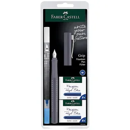 Faber-Castell Füller Grip 2010 dapple gray Feder M Tinte+TL