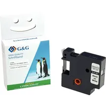 G&G 15566 Kompatibel Dymo D1 S0720680/40913, 9 mm, Schwarz auf weiß