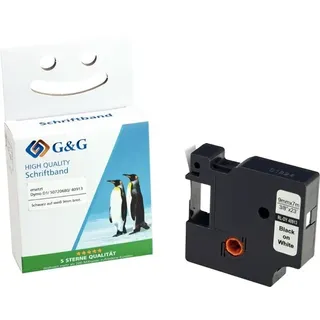 G&G 15566 Kompatibel Dymo D1 S0720680/40913, 9 mm, Schwarz auf weiß
