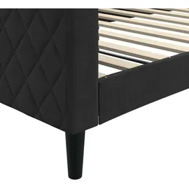 vidaXL Tagesbett Schwarz 100x200 cm Samt