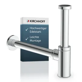 Kirchhoff Design Siphon für Waschbecken mit Reinigungsöffnung Chrom