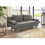 Jockenhöfer Schlafsofa Kunstleder 2-Sitzer Grau