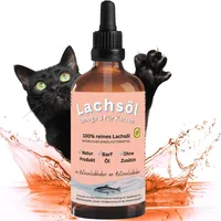 SNOOZYCAT® Premium Lachsöl für Katzen - in Lebensmittel Qualität aus Deutschland - Omega 3 & 6 100ml - natürliches Lachs-Öl - hochdosiertes und frisches Lachsöl für Katzen