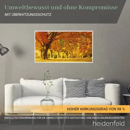 Heidenfeld Infrarotheizung HF-HP105, mit Bild, 16 Motive, 10 J. Garantie, Thermostat, Wandmontage (800 Watt, Sonnenaufgang)