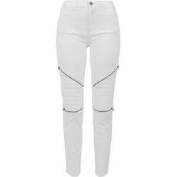 Urban Classics Ladies Stretch Damen Bikerhose Skinny Fit Weiß W 27