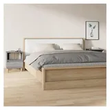 vidaXL Nachtschrank 2 Stk. 40 x 35 x 50 cm Grau