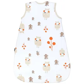 TupTam Baby Schlafsack 2.5 TOG – Warmer Winter Schlafsack Baby, OEKO-TEX, Ärmellos, Wattiert" Gr. 80, braun (bär, bäume), Schlafsäcke, L: 86cm, Obermaterial: 100% Baumwolle, Farbe: Bär/Bäume, Größe: 80-86 - 80-86
