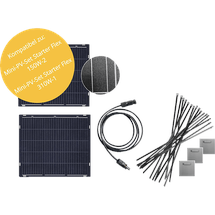 osnatech Ergänzungsmodul Mini-PV-Upgrade Flex 150W-2 "Balkonkraftwerk" Balkon-Solaranlage