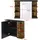 [en.casa] Badezimmerschrank Harstad 64x80x20 cm Dunkler Holzton / Schwarz