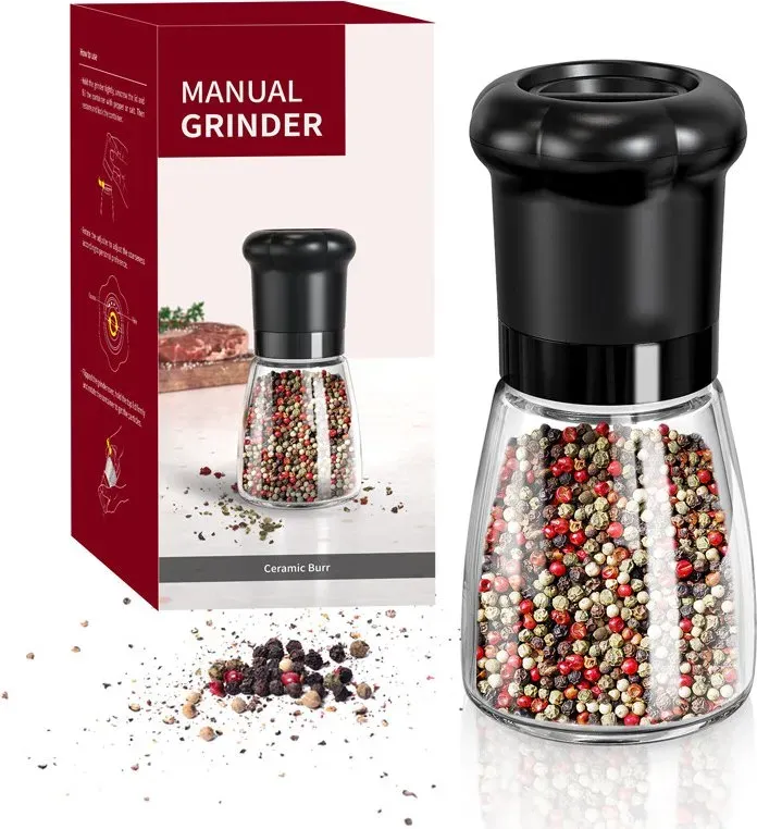 Cuisync KYMQ-AS-C Handmühle PP, Glas 180ml Schwarz