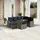 vidaXL Gartensofa-Set 8-tlg. grau Polyrattan