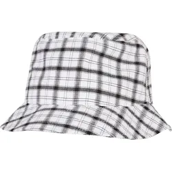 FLEXFIT Check Bucket Hat - white-grey check - One Size