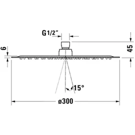 Duravit Kopfbrause 1jet 300 (UV0660020046)