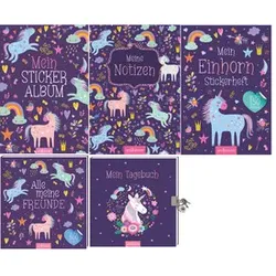 ARS EDITION Warenpaket 13tlg Einhorn Set Einhorn Papeterie