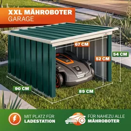 Gardebruk Mährobotergarage Pultdach Metall 89x90x54cm