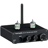 Fosi Audio Box X3 5654W Röhren-Phono-Vorverstärker Plattenspieler-Vorverstärker für MM-Phonographen Bluetooth 5.0 Mini-Stereo-Hi-Fi-Vorverstärker für Home Audio Plattenspieler Sound System