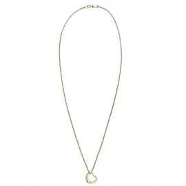 Elli DIAMONDS Halskette Herz Love mit Diamant (0,03 ct.) 375 Gelbgold